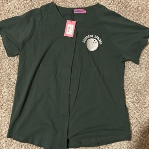 Edikted button up bowling shirt